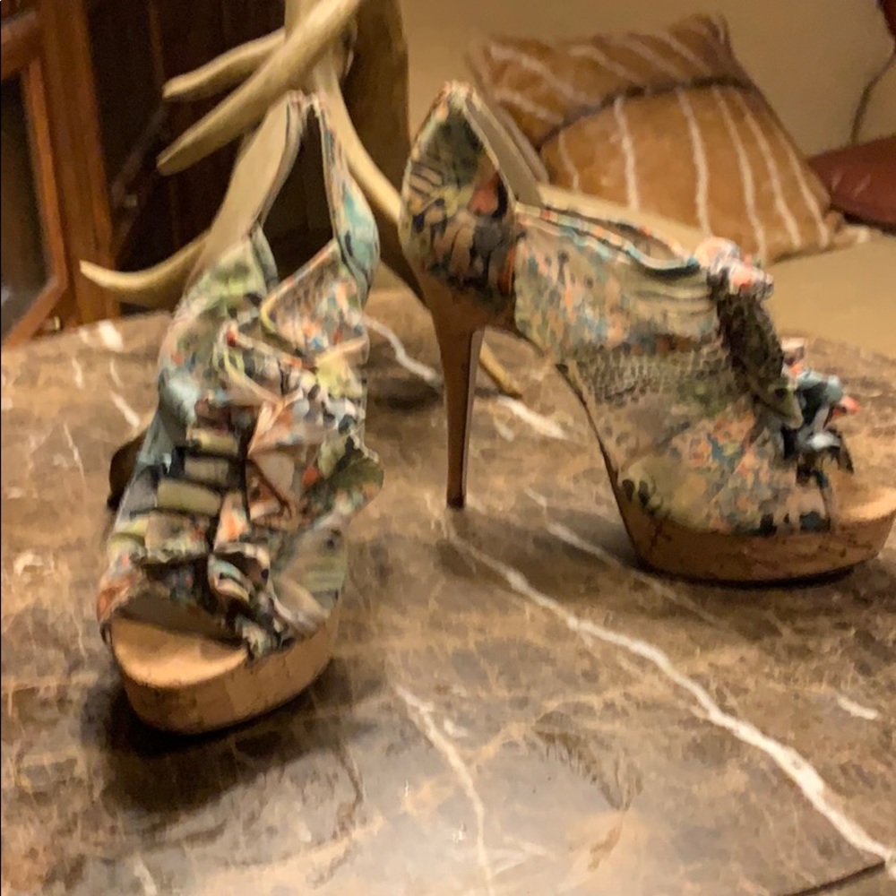 Ladies multi colored heels